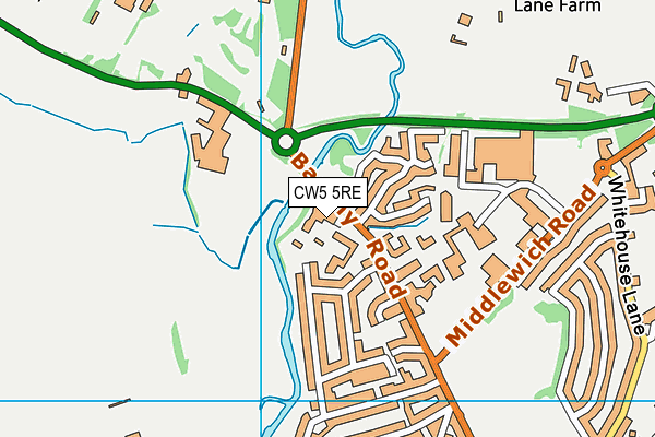 CW5 5RE map - OS VectorMap District (Ordnance Survey)