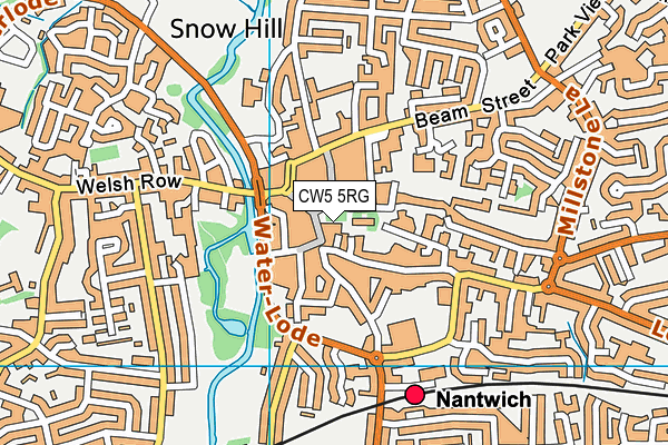 CW5 5RG map - OS VectorMap District (Ordnance Survey)