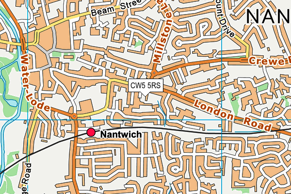 CW5 5RS map - OS VectorMap District (Ordnance Survey)