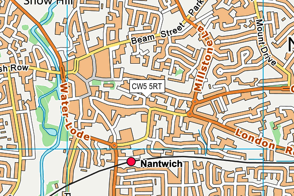 CW5 5RT map - OS VectorMap District (Ordnance Survey)