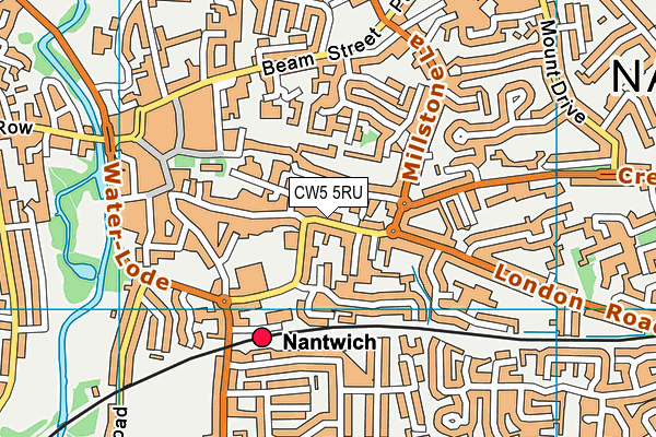 Map of NANTWICH UNION LTD at district scale
