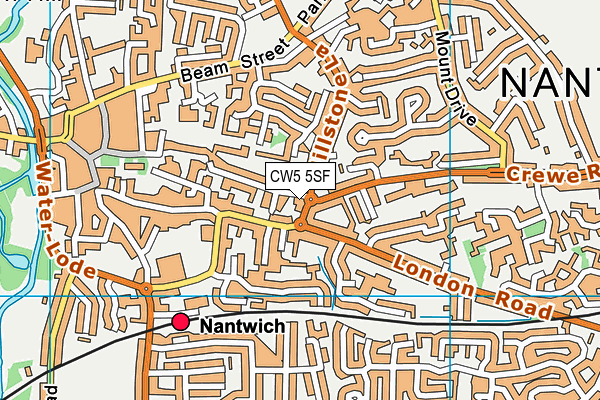 CW5 5SF map - OS VectorMap District (Ordnance Survey)