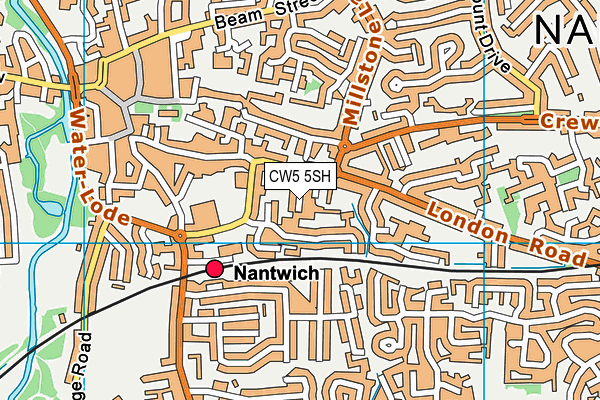 CW5 5SH map - OS VectorMap District (Ordnance Survey)