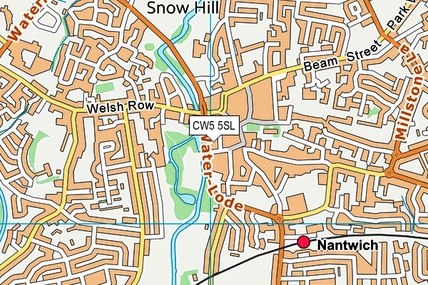 CW5 5SL map - OS VectorMap District (Ordnance Survey)