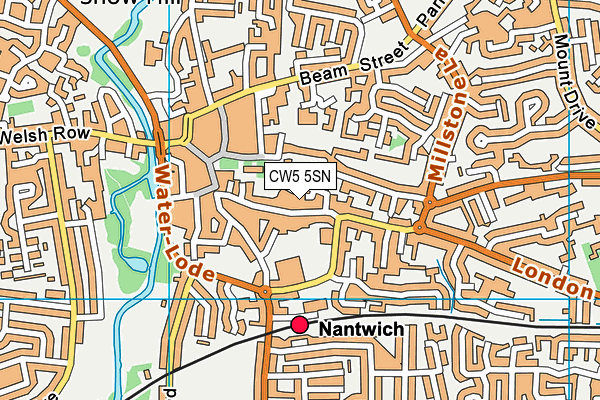 CW5 5SN map - OS VectorMap District (Ordnance Survey)