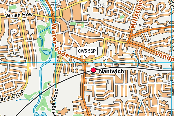 CW5 5SP map - OS VectorMap District (Ordnance Survey)