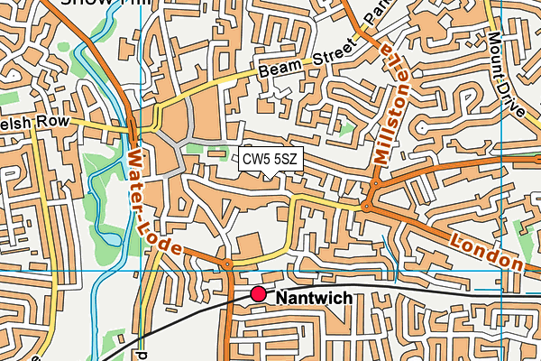 CW5 5SZ map - OS VectorMap District (Ordnance Survey)