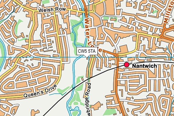 CW5 5TA map - OS VectorMap District (Ordnance Survey)