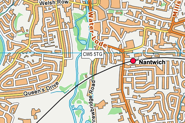 CW5 5TG map - OS VectorMap District (Ordnance Survey)