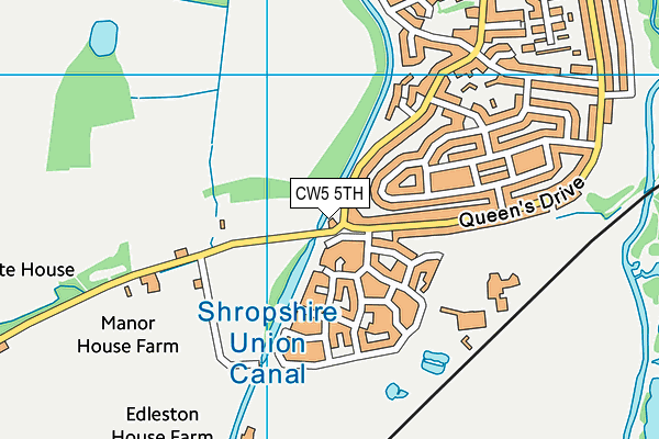 CW5 5TH map - OS VectorMap District (Ordnance Survey)