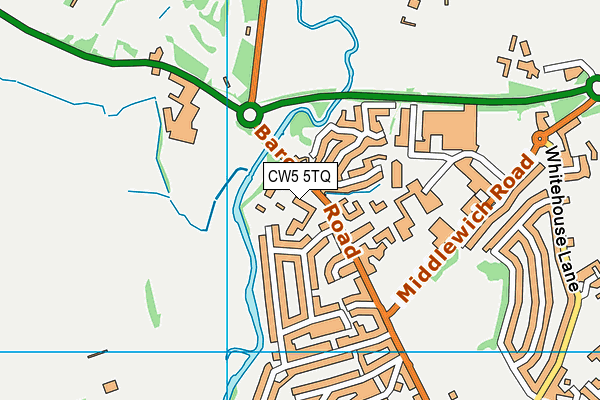 CW5 5TQ map - OS VectorMap District (Ordnance Survey)