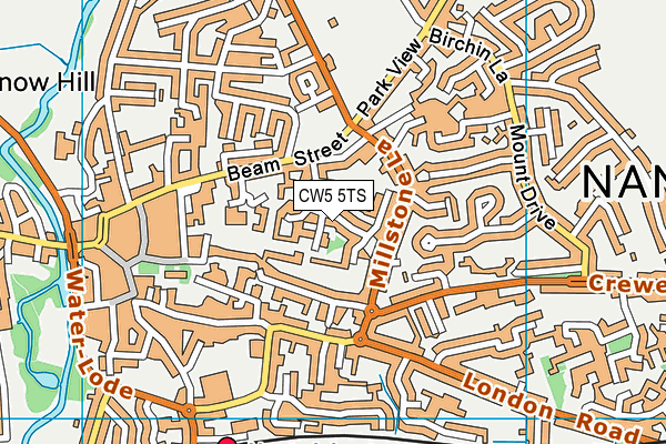 CW5 5TS map - OS VectorMap District (Ordnance Survey)