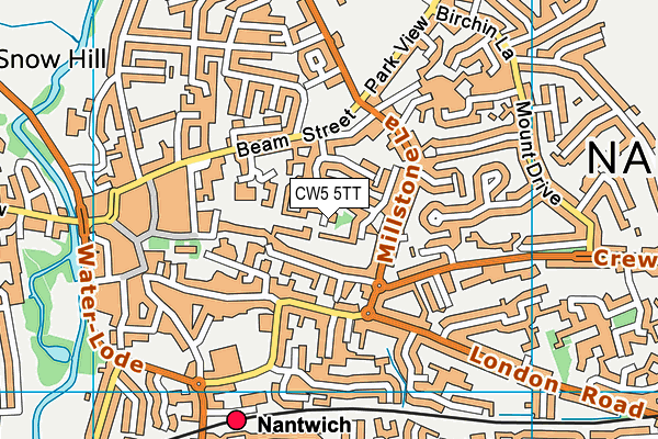 CW5 5TT map - OS VectorMap District (Ordnance Survey)