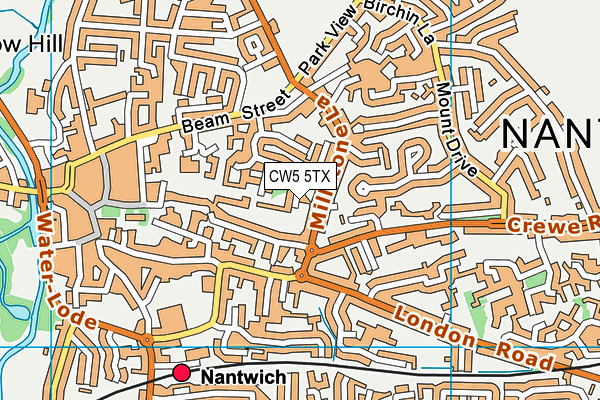 CW5 5TX map - OS VectorMap District (Ordnance Survey)