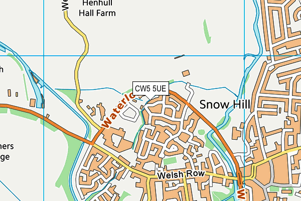 CW5 5UE map - OS VectorMap District (Ordnance Survey)