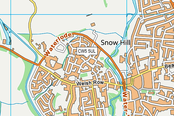 CW5 5UL map - OS VectorMap District (Ordnance Survey)