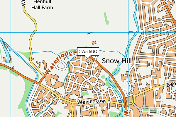 CW5 5UQ map - OS VectorMap District (Ordnance Survey)