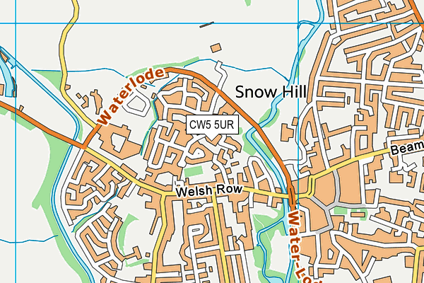 CW5 5UR map - OS VectorMap District (Ordnance Survey)