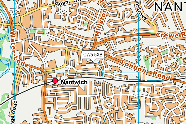 CW5 5XB map - OS VectorMap District (Ordnance Survey)