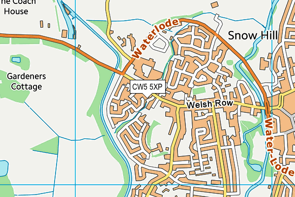 CW5 5XP map - OS VectorMap District (Ordnance Survey)