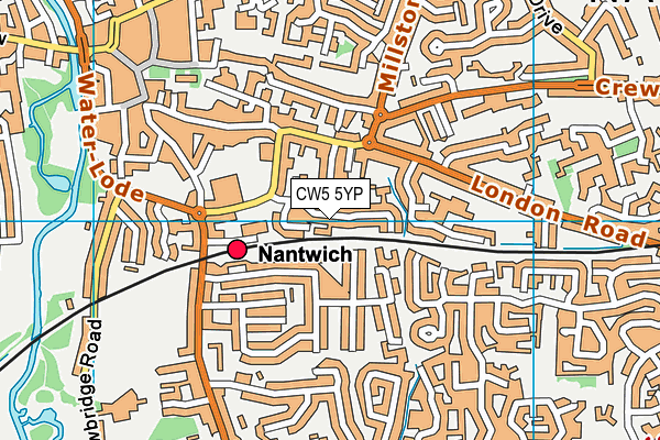 CW5 5YP map - OS VectorMap District (Ordnance Survey)