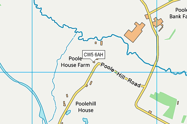 CW5 6AH map - OS VectorMap District (Ordnance Survey)