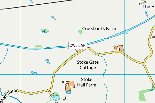 CW5 6AR map - OS VectorMap District (Ordnance Survey)