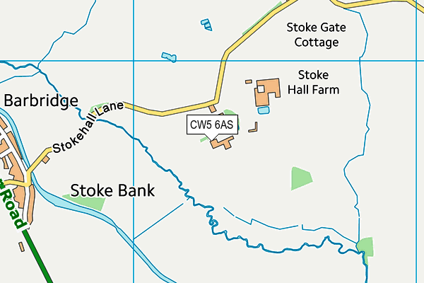 CW5 6AS map - OS VectorMap District (Ordnance Survey)