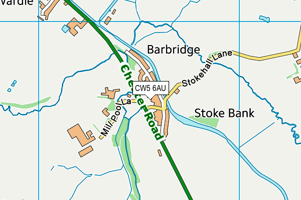 CW5 6AU map - OS VectorMap District (Ordnance Survey)