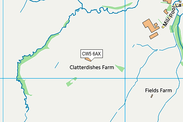 CW5 6AX map - OS VectorMap District (Ordnance Survey)