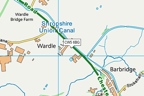 CW5 6BG map - OS VectorMap District (Ordnance Survey)