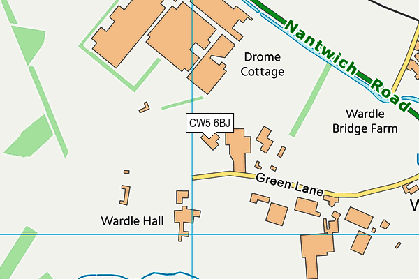 CW5 6BJ map - OS VectorMap District (Ordnance Survey)