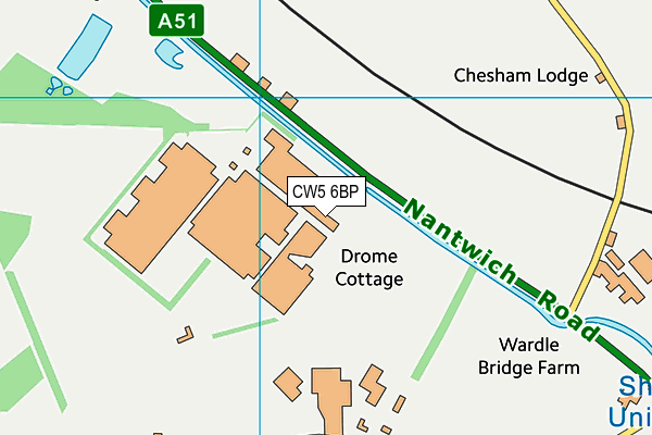 CW5 6BP map - OS VectorMap District (Ordnance Survey)