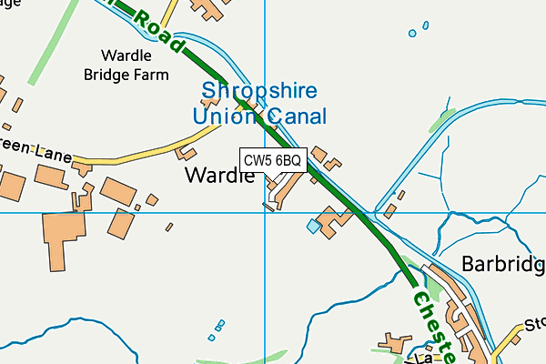 CW5 6BQ map - OS VectorMap District (Ordnance Survey)