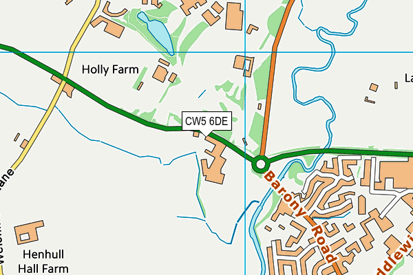 CW5 6DE map - OS VectorMap District (Ordnance Survey)