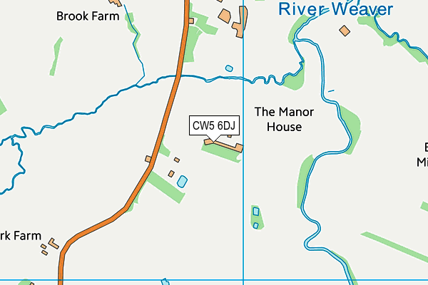 CW5 6DJ map - OS VectorMap District (Ordnance Survey)