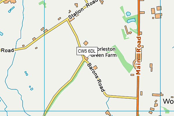 CW5 6DL map - OS VectorMap District (Ordnance Survey)