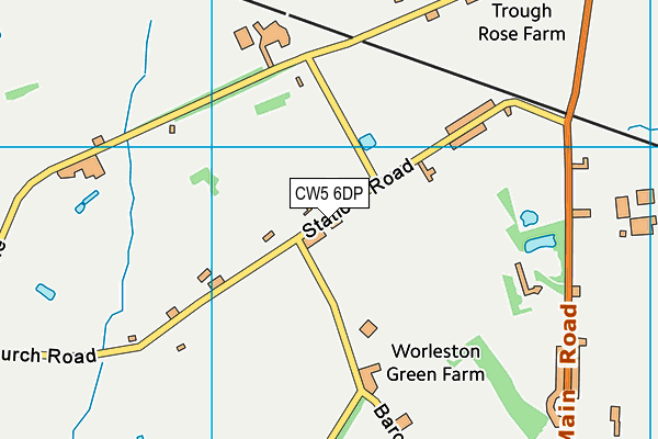 CW5 6DP map - OS VectorMap District (Ordnance Survey)