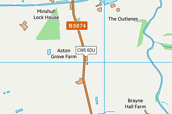 CW5 6DU map - OS VectorMap District (Ordnance Survey)