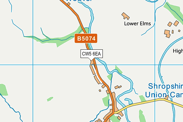 CW5 6EA map - OS VectorMap District (Ordnance Survey)