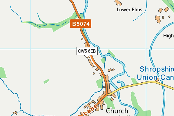 CW5 6EB map - OS VectorMap District (Ordnance Survey)
