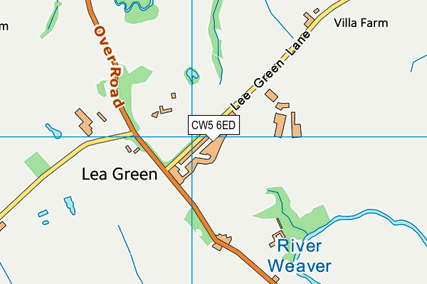 CW5 6ED map - OS VectorMap District (Ordnance Survey)