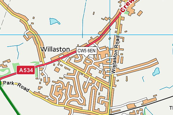 CW5 6EN map - OS VectorMap District (Ordnance Survey)