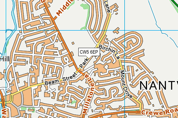 CW5 6EP map - OS VectorMap District (Ordnance Survey)