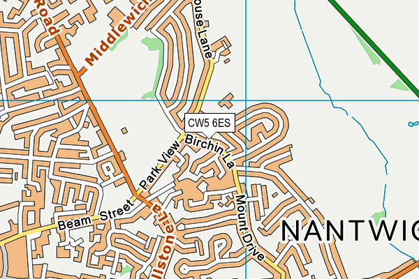 CW5 6ES map - OS VectorMap District (Ordnance Survey)