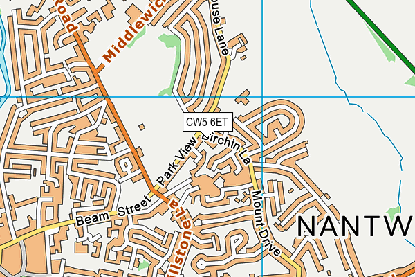 CW5 6ET map - OS VectorMap District (Ordnance Survey)