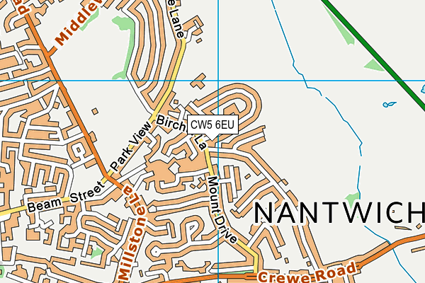 CW5 6EU map - OS VectorMap District (Ordnance Survey)