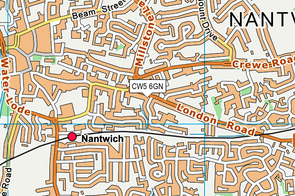 CW5 6GN map - OS VectorMap District (Ordnance Survey)