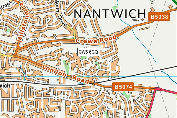 CW5 6GQ map - OS VectorMap District (Ordnance Survey)