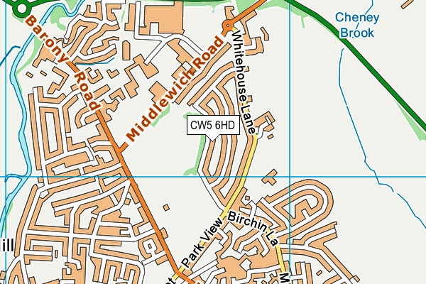 CW5 6HD map - OS VectorMap District (Ordnance Survey)